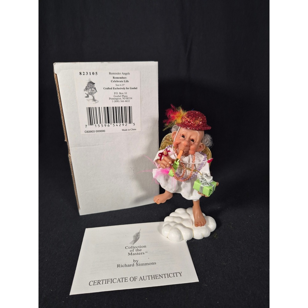 Richard Simmons Goebel Reminder Angels Celebrate Life Figurine 823105 Box COA